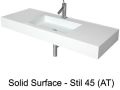 Design wastafel, 120 x 50 cm, in Solid-Surface minerale hars - STIL 45