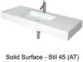 Designer håndvask, 120 x 50 cm, i Solid-Surface mineralharpiks - STIL 45