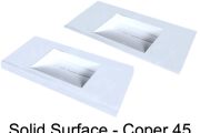 Plan vasque design, 120 x 50 cm, en résine minérale Solid-Surface - COPER 45