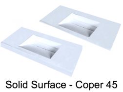 Plan vasque design, 120 x 50 cm, en résine minérale Solid-Surface - COPER 45