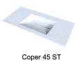 Plan vasque design, 120 x 50 cm, en rsine minrale Solid-Surface - COPER 45