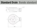 Receveur de douche, vacuation centrale - CENTRO XL Corian 