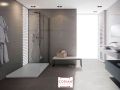 Receveur de douche, vacuation discrete - DISCRET CORIAN 