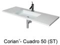 Plan vasque, 50 x 100 cm, en Corian  - CUADRO 50