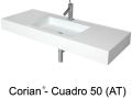 Plan vasque, 50 x 100 cm, en Corian  - CUADRO 50