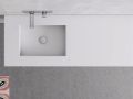 Wastafel, 50 x 100 cm, in Corian Â® - CUADRO 50