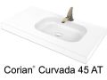 Plan vasque, 50 x 100 cm, en Corian  - CURVADA 45