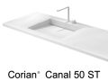 Plan vasque, caniveau 50 x 120 cm, en Corian - CANAL 50