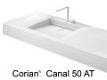 Plan vasque, caniveau 50 x 120 cm, en Corian - CANAL 50