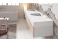 Plan vasque, caniveau 50 x 120 cm, en Corian - CANAL 50