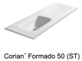 Plan vasque postform�, 50 x 120 cm,  en Corian � - FORMADO 50