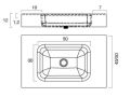 Plan vasque postform, 50 x 100 cm,  en Corian  - FORMADO 50