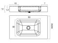 Plan vasque postform, 50 x 120 cm,  en Corian  - FORMADO 50