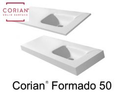 Plan vasque postformé, 50 x 100 cm,  en Corian ® - FORMADO 50