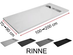 Receveur douche, caniveau, en résine minérale - RINNE