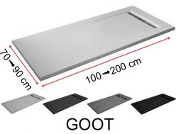 Receveur douche, caniveau, en résine minérale - GOOT