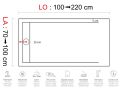 Receveur douche, caniveau, en rsine minrale - VENISE INOX 170