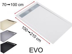 Receveur douche, caniveau, en résine minérale - EVO 180