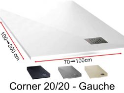 Receveur de douche avec une évacuation en angle à gauche - CORNER gauche 2020