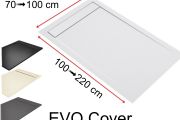 Receveur douche, caniveau, en résine minérale - EVO COVER 160