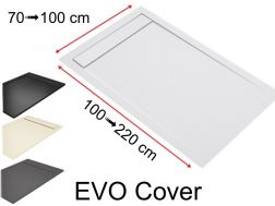 Receveur douche, caniveau, en résine minérale - EVO COVER 180