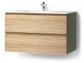 Un Tiroir, hauteur 48 cm, meuble sous vasque - KYRYA L06
