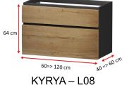 Deux Tiroirs, hauteur 64 cm, meuble sous vasque - KYRYA L08