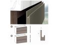 Deux tiroirs et deux niches avec �tag�re, hauteur 64 cm, meuble sous vasque - KYRYA L41