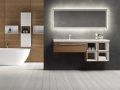 Trois tiroirs : 2 suprieur et un infrieur, hauteur 64 cm, meuble sous vasque - KYRYA L30