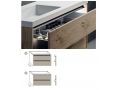 Trois tiroirs : 2 suprieur et un infrieur, hauteur 64 cm, meuble sous vasque - KYRYA L30