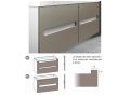 Trois tiroirs : 2 suprieur et un infrieur, hauteur 64 cm, meuble sous vasque - KYRYA L30