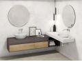 Trois portes, hauteur 64 cm, meuble sous lavabo - KYRYA L21