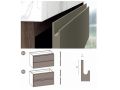 Trois portes, hauteur 64 cm, meuble sous lavabo - KYRYA L21