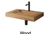 Plan vasque, en bois, suspendue ou à poser - WOOD 80