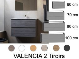 Ensemble Meuble __plus__ vasque __plus__ miroir - VALENCIA 2T