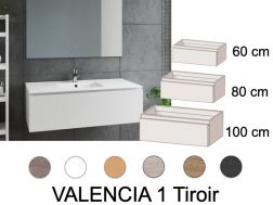 Ensemble Meuble __plus__ vasque __plus__ miroir - VALENCIA 1T