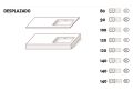 Ensemble Meuble 4 tiroirs  100 - 120 - 140 cm __plus__ vasque droite __plus__ miroir - VALENCIA 4T
