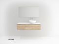 Szafka pod umywalkÄ™ z 2 szufladami 100 - 120 - 140 cm __plus__ umywalka nablatowa __plus__ lustro - VALENCIA REDONDO