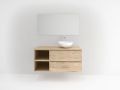 Ensemble Meuble 120 - 140 cm - 2 tiroirs __plus__ 2 niches __plus__ vasque  poser __plus__ miroir - VALENCIA REDONDO 4