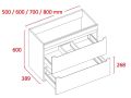 Ensemble Meuble __plus__ vasque __plus__ miroir - CADIX 39