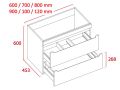 Wastafelmeubel __plus__ wastafel __plus__ spiegel - CADIX 45
