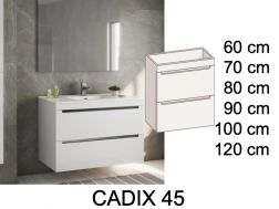 Ensemble Meuble __plus__ vasque __plus__ miroir - CADIX 45