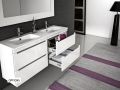 Ensemble Meuble __plus__ double vasque __plus__ miroir - CADIX 2V