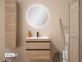 Ensemble Meuble 2 tiroirs __plus__ vasque __plus__ miroir - TARRAGONE 2T Black