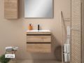 Ensemble Meuble 2 tiroirs __plus__ vasque __plus__ miroir - TARRAGONE 2T Black