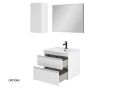 Wastafelset met 2 lades __plus__ wastafel __plus__ spiegel - TARRAGONE 2T White