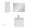 Komplet pod umywalkę z 2 szufladami __plus__ umywalka __plus__ lustro - TARRAGONE 2T White