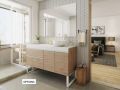 Ensemble Meuble 3 tiroirs __plus__ vasque __plus__ miroir - TARRAGONE 3T White