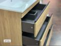 Komplet pod umywalkÄ™ z 3 szufladami __plus__ umywalka __plus__ lustro - TARRAGONE 3T Chrome