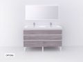 Ensemble Meuble 3 tiroirs __plus__ vasque __plus__ miroir - TARRAGONE 3T Chrome